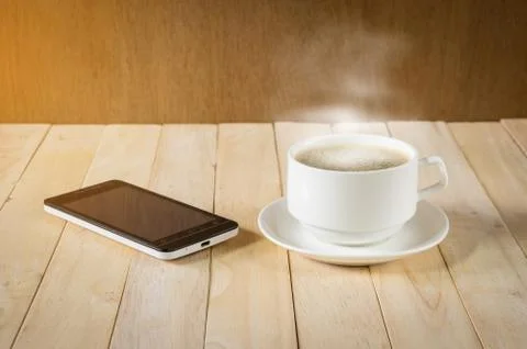 Warm cup of coffee. Stock Photos
