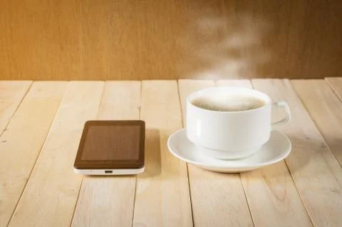 Warm cup of coffee. Stock Photos