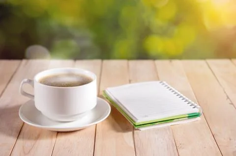 Warm cup of coffee. Foto stock