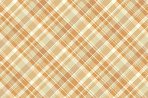 Warm diagonal plaid pattern in shades of beige and orange. Classic design for Stock Illustration