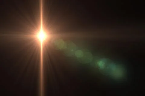 Warm digital lens flare Stock Illustration