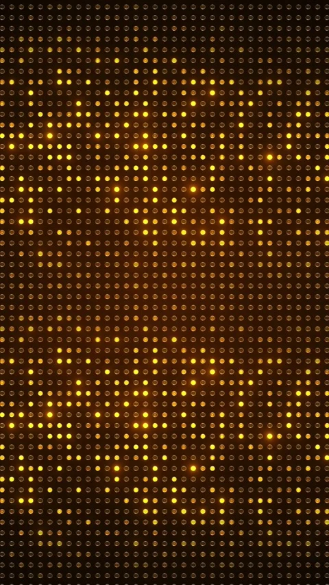 Warm digital pixel light background golden dots, glowing display rows, and abstr Stock Footage 340478726