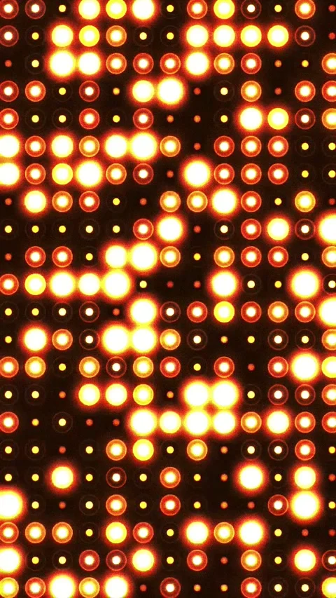 Warm Disco Lights Vertical Background — Retro LED Light Wall Animation Stock Footage 313952718