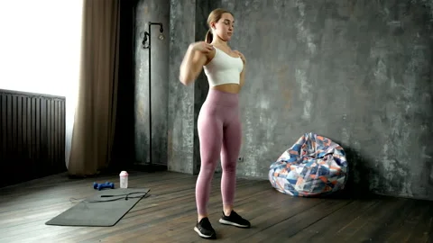 Warm-up before exercises Stock Footage 201325950