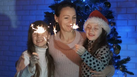 Warm family holiday. Stock Footage