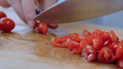 Warm finished meal angle: adding walnuts and spices to the sauce Stock Footage 342200975
