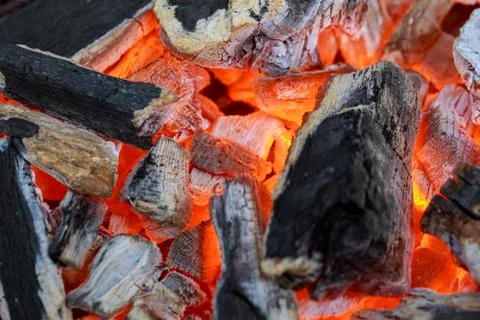 A warm fire in a chimney Stock Photos