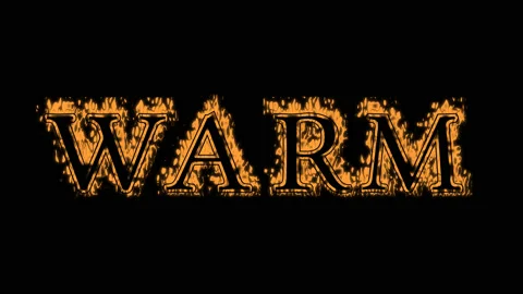 Warm fire text effect black background Stock Footage 136245504