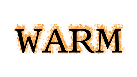 Warm fire text effect white isolated background Stock Footage 138072036