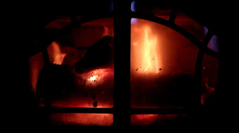 Warm Fireplace Stockbeeldmateriaal 33995482