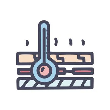 Warm floor color vector doodle simple icon Ilustración de archivo