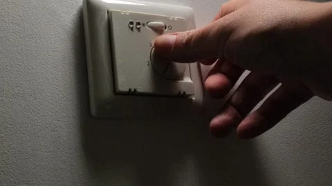 Warm floors switch. Heating control in the house. Smart home equipment. Stock Footage 250473904