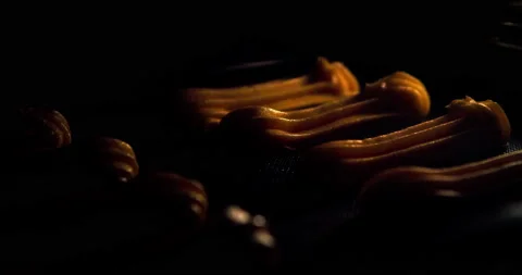 Warm fresh eclair in a bakery. Time lapse footage of cooking. Stock Footage 138097654