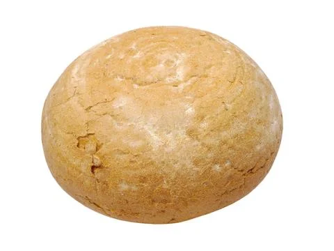 Warm fresh round bread.isolated. Stock Photos