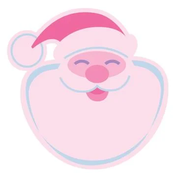 Warm friendly subtle Santa design graphic face 스톡 일러스트