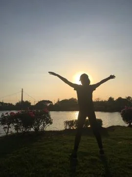 Warm up gently Before starting to exercise Stock Photos