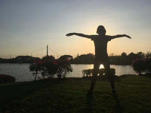 Warm up gently Before starting to exercise Stock Photos