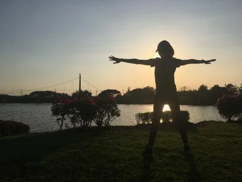 Warm up gently Before starting to exercise Stock Photos