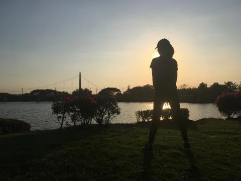 Warm up gently Before starting to exercise 写真素材