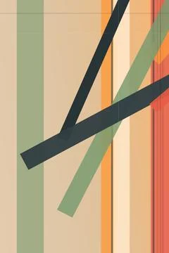Warm geometric abstract design with bold diagonal bars in beige, orange, an.. Stock Illustration