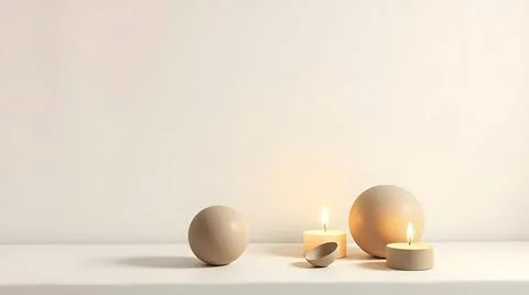 Warm Glow on Geometric Forms Stock Photos