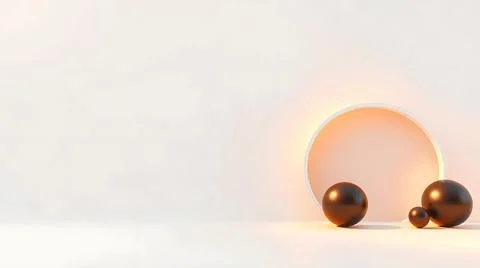 Warm Glow on Geometric Forms Stock Photos
