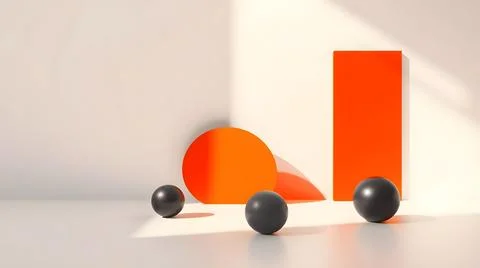 Warm Glow on Geometric Forms Stock Photos