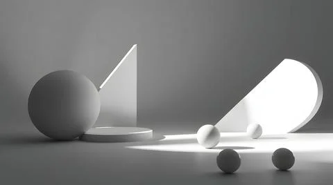 Warm Glow on Geometric Forms Stock Photos