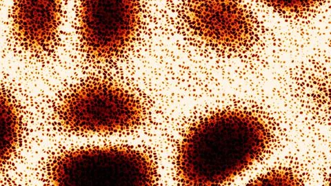 Warm, glowing dots form abstract, organic clusters Stock Illustration
