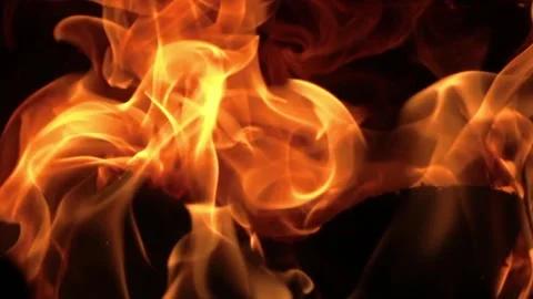 Warm glowing fire flames close-up. Cozy fireplace atmosphere background. Ab.. Stock Footage 326243324