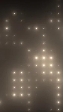 Warm glowing light particles scattered across a dark smoky background, crea.. Stock Illustration