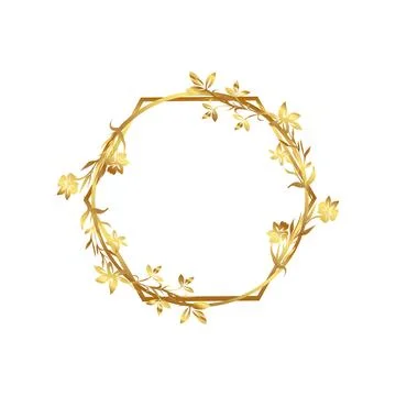 Warm Gold Border Certificate Border free design Golden Stock Illustration
