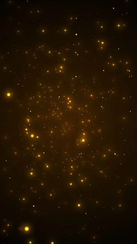 Warm gold defocused light background floating orbs, subtle sparkle, cinematic de Stock Footage 340414279