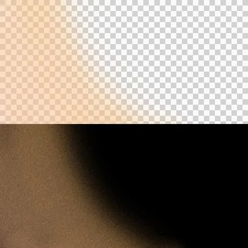 Warm Gold Light Gradient Overlay Isolated on Transparent Background PNG Stock Illustration