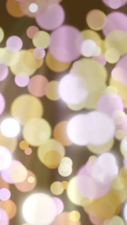 Warm Gold Pink Bokeh Lights Glowing Circles Vertical Seamless Loop Stock-Footage 345853103