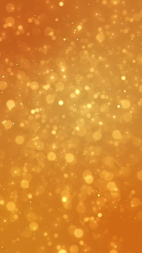 Warm gold sparkle background floating luminous orbs tiny glitter dots across ric 動画素材 340415845