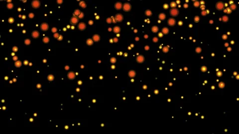 Warm Golden Orange Light Particles Rising Upward Creating Magical Abstract .. Stock Footage 324667379