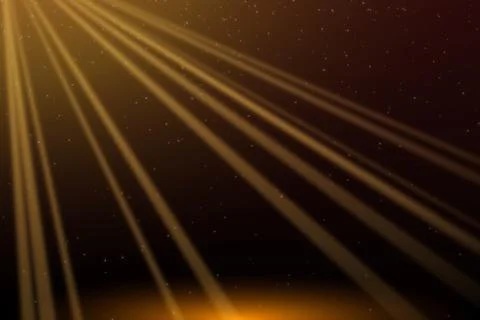 Warm Golden Radiating Lines on Deep Brown Background Stock Illustration