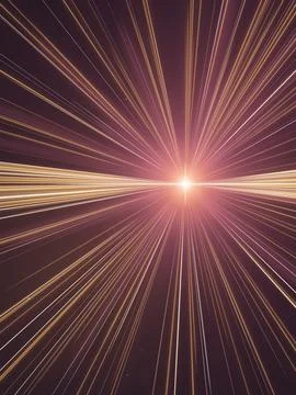 Warm golden rays stream outward from a bright central flare over a deep bur.. 스톡 일러스트