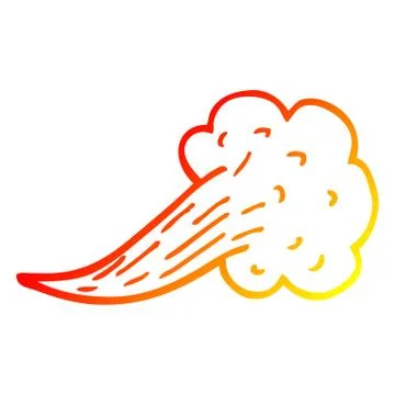 Warm gradient line drawing cartoon expression bubble Stock Illustration