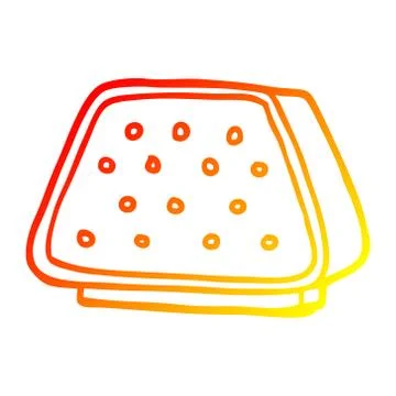 Warm gradient line drawing cartoon intercom Stock Illustration