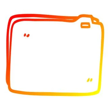 Warm gradient line drawing cartoon business documents Stock Illustration