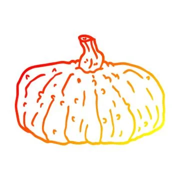 Warm gradient line drawing cartoon squash Stock-Illustration