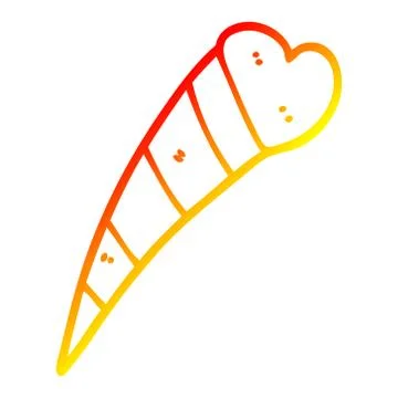 Warm gradient line drawing cartoon shooting heart decorative element Stock-Illustration