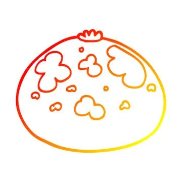 Warm gradient line drawing cartoon squash Stock-Illustration
