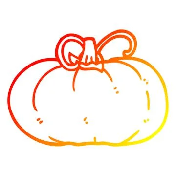 Warm gradient line drawing cartoon winter squash Stock-Illustration