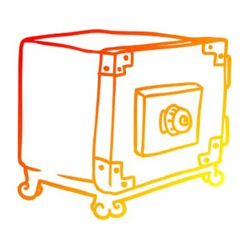 Warm gradient line drawing cartoon traditional safe イラスト素材