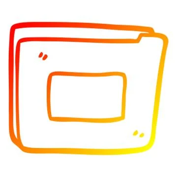 Warm gradient line drawing cartoon business documents Stock Illustration