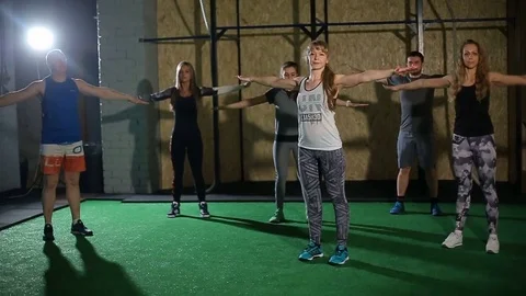 Warm-up in the gym before training Stock Footage 79923440