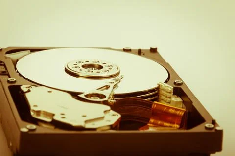Warm hard disk shot Stock Photos